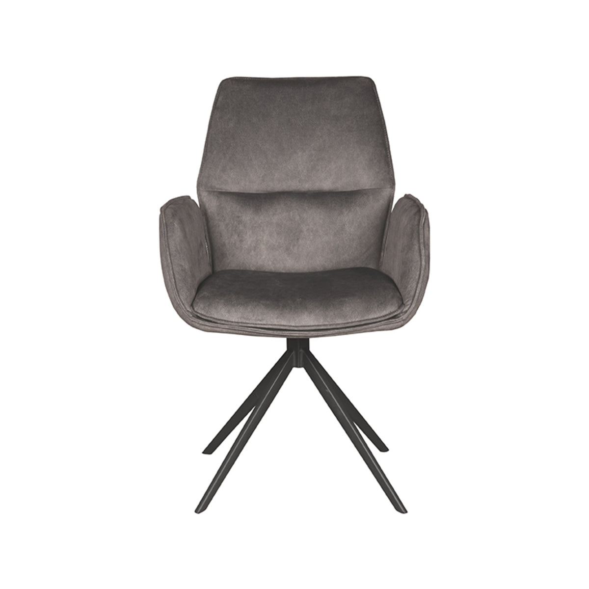 LABEL51 Eetkamerstoel Mellow - Antraciet - Cosmo - Zwart Onderstel